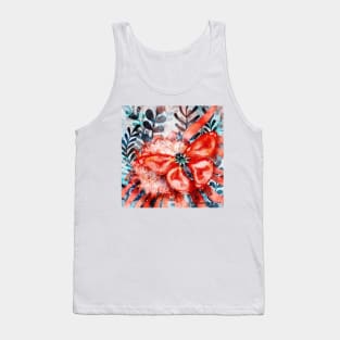 Strawberry Butterfly Negative Painting Tank Top